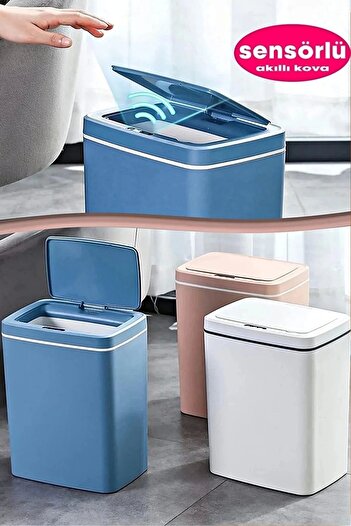 Rosemor Teknolojik Çöp Kutusu Otomatik Aç Kapat Sensörlü Mutfak Banyo Ev Ofis Indüksiyon Çöp