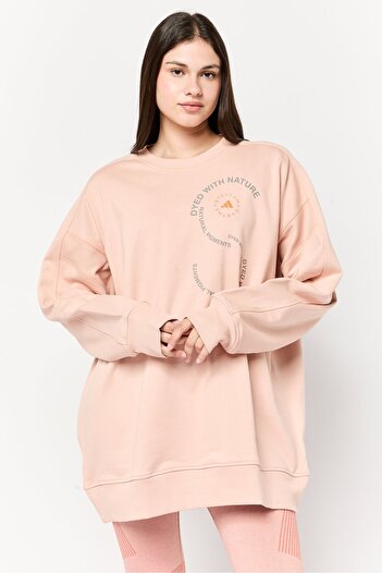 adidas x Stella McCartney Women Sportswear Fit Long Sleeve Outdoor Sweatshirt, Peach