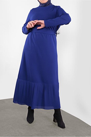Alvina 20117 Model Dress with Sash and Pleated Skirt