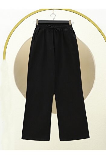 HİJABAYA Wide Leg Jeans with Elastic Waist Pockets