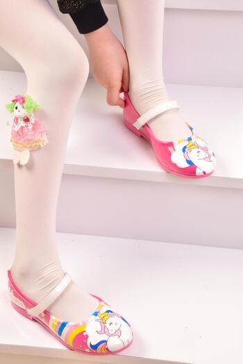 minibonito Unicorn Girl's Pink Ballerina Shoes