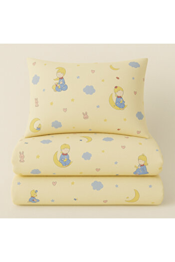 Pazar Home Bedding 4-piece children's single bed sheet, cotton, 170*225 cm, single - Bazaar Home Birth, with stitched filling