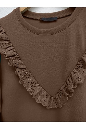 HİJABAYA Robe Lace Frilly Long Tunic