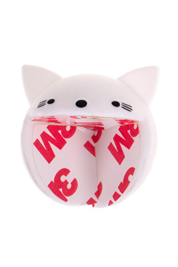 zola Corner protectors, white kitty pattern, made of silicone, 3x3 cm