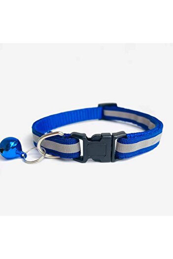 zola Reflective collar for dogs/cats, with bell, adjustable, size 21-33 cm, blue