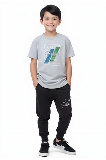 FYK KİDS Boy's Seasonal Positive Printed Bottom-Top Suit