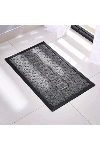 rexa Textured Welcome Door Mat Grey 45x75cm