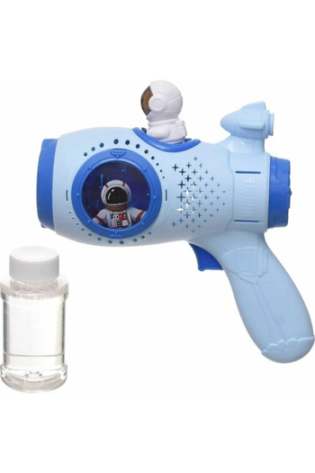 Micostore Toy Soap Bubble Gun, Outer Space, 8 holes, lights, 22 x 18.5 x 8 cm