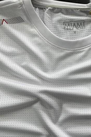 Miami Beach White Breathable Fabric Zero Sleeve Lycra Men's T-Shirt - 0355-White