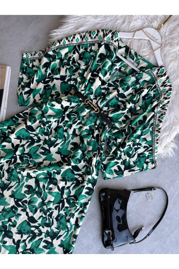 modabetce viscon çiçek desenli vintage elbise