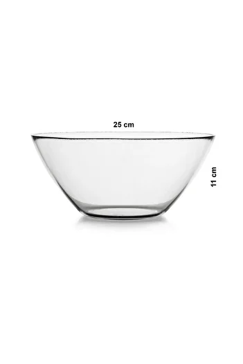 Paşabahçe Iconic Glass Bowl - Multi-Purpose Presentation Salad Serving Mixing Bowl