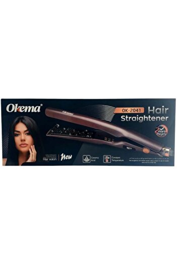 Okema Hair Straightener with Ceramic Heating Plates by Okema, ok-2041