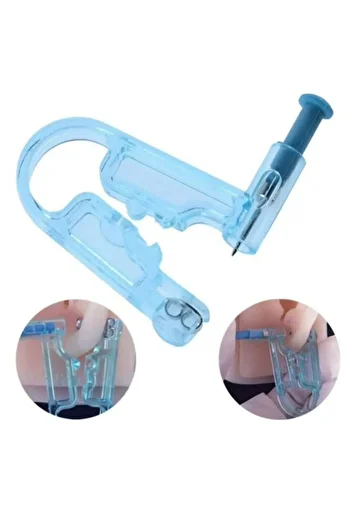SYGGY Cercei cu aparat pentru realizarea piercing-ului, rotund, 5,5 mm