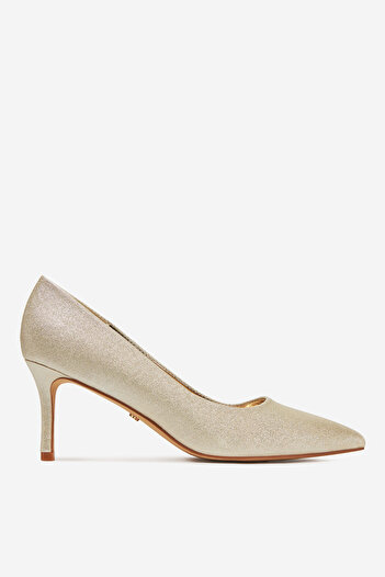 DeeZee Pantofi cu toc înalt și stiletto auriu, model 36, model cu toc jos