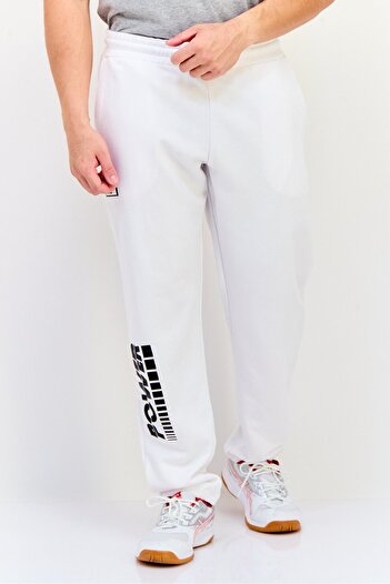 CELIO Men Regular Fit Graphic Print Stretchable Jogger Pants, White