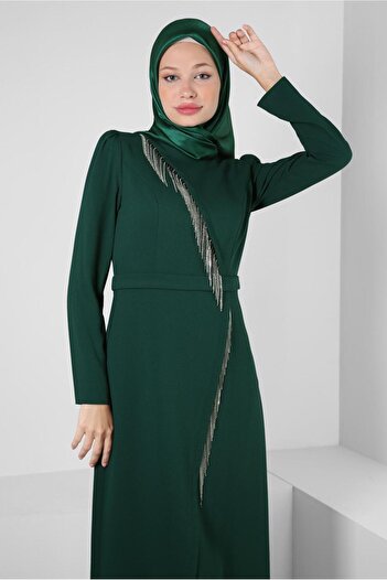 Alvina TASSEL DETAIL CREPE DRESS 43588