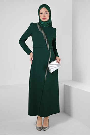 Alvina TASSEL DETAIL CREPE DRESS 43588