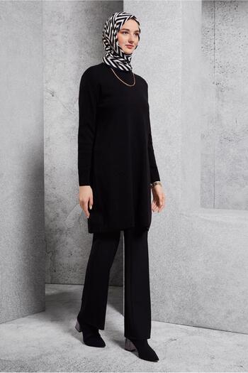 Alvina 44907 Model Plain Knitwear Tunic