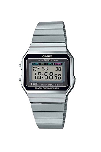 Casio Stainless Steel Digital Wrist Watch A700w-1adf - 36 Mm - Silver
