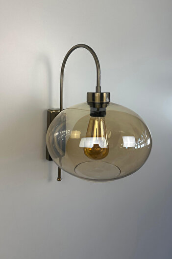 Bamyum Solvia Honey Color Glass Sconce Wall Lamp Modern Hotel Cafe Vintage Living Room Bedroom Staircase Retro