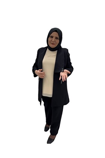 Sevda Kılınç Plus Size Double Crepe Suit