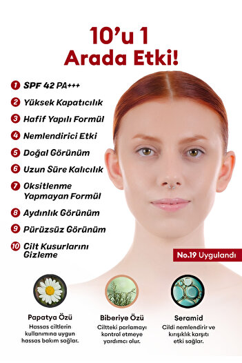 Missha Mükemmel Kapatıcılık Sunan Çok Fonksiyonlu M Perfect Cover BB Cream Ex SPF42 PA+++ No.19 (20ml)