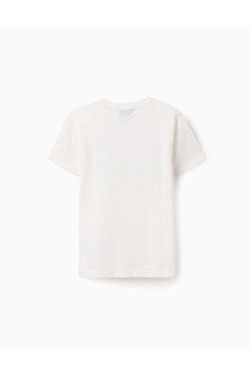 Ziddy Cotton T-shirt for Boys 'Minecraft', White