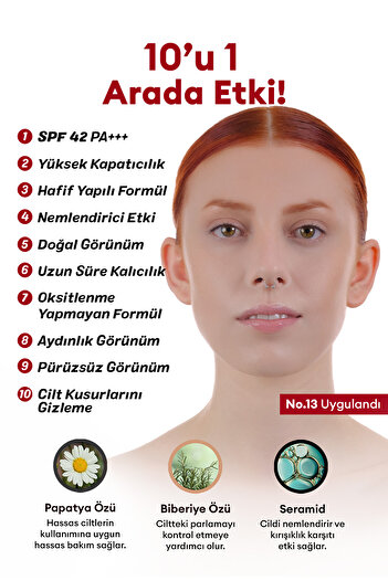 Missha Mükemmel Kapatıcılık Sunan Çok Fonksiyonlu M Perfect Cover BB Cream Ex SPF42/PA+++ No.13 (20ml)