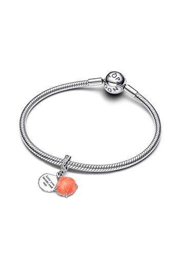 Pandora Mercan Renkli Deniz Kabuğu Çift Sallantılı Charm