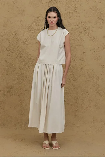 Fahhar Basic Linen Top Natural