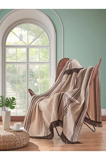 Vicuna Home Softy Cotton Tv Blanket - Beige Brown