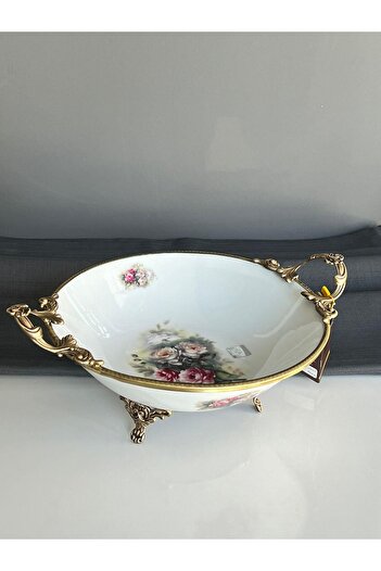 ROSSEV Antique Round Bowl with Handle