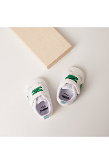 giggles Textured Sneaker Booties with Hook and Loop Closure