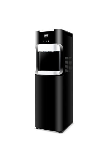 Zass Floor water dispenser with compressor Zass ZWD 20 C BLACK the can at the base, hot and cold water