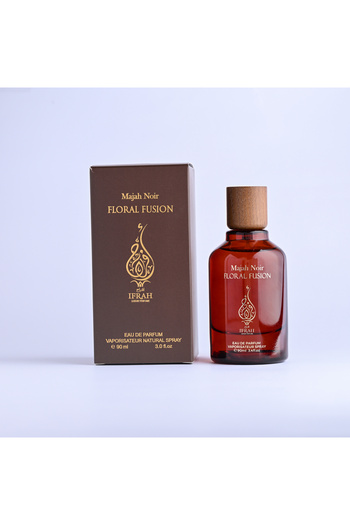 IFRAH PERFUME Majah Noir Floral Fusion Eau de Parfum Spray, 90ml, Wooden Cap for Both Men and Women