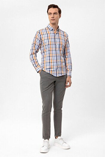 SÜVARİ Angular Cuff Slim Dobby Shirt