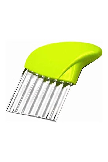 rexa Potato Chip Dough Vegetable Fruit Crinkle Wavy Cutter Blade Knife Tool Green 10.7 X 7.7cm