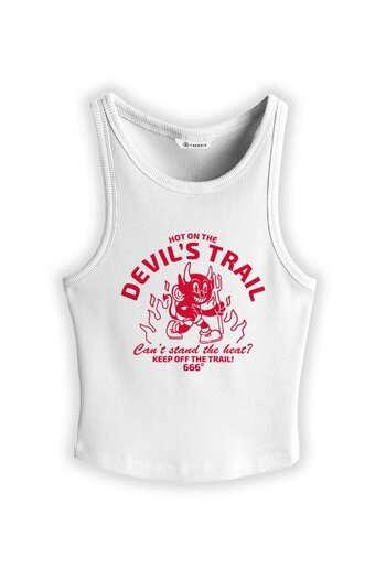 Trendiz Women's Devil's Trail Strappy Tank Top White 9013