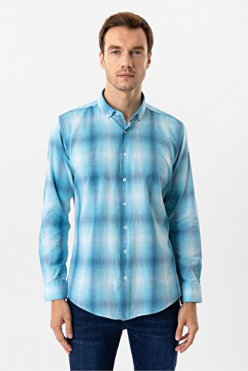 SÜVARİ Cornered Cuff Slimfit Patterned Shirt
