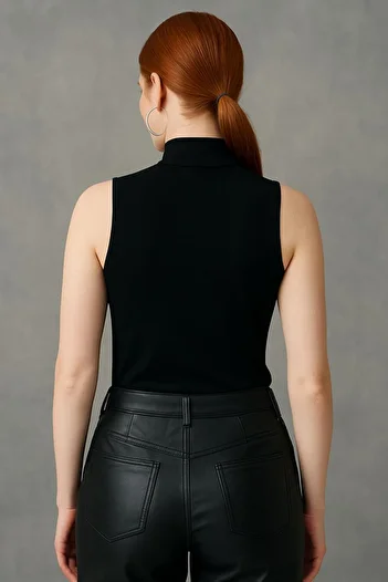 trendgar Black Sleeveless Women's Blouse