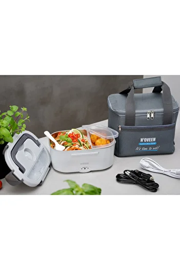 Noveen Electric Lunch Warmer Box Lb2410, 1.1 Liters, Grey