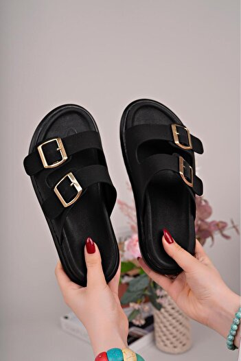 TOGET Women's Daily Wear Stylish and Comfortable Soft Sole Women's Slippers with Simple Buckle Detail