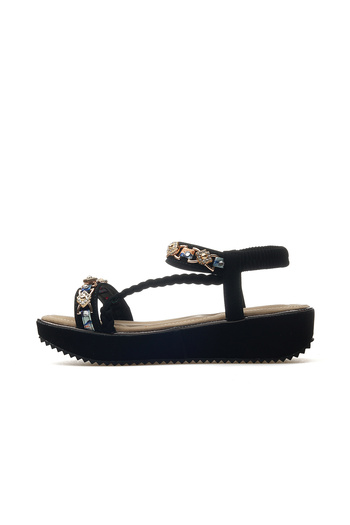 Guja Women's Stone Detailed Daily Sandals Shoes 25Y 25Y121-4 Z Black