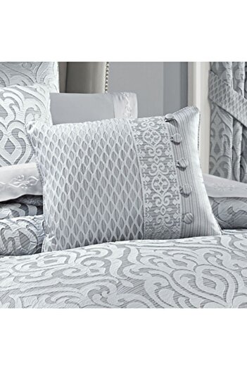 J. Queen New York Harrison Silver Comforter Set, Super King, 8 Piece Set