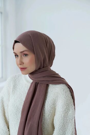 Modakaşmir Neo Cotton Shawl Dusty Brown