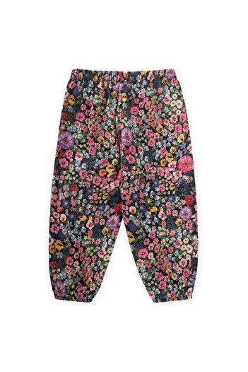 Cigit Patterned Ankle Length Baggy 3-9 Years Old Floral Patterned