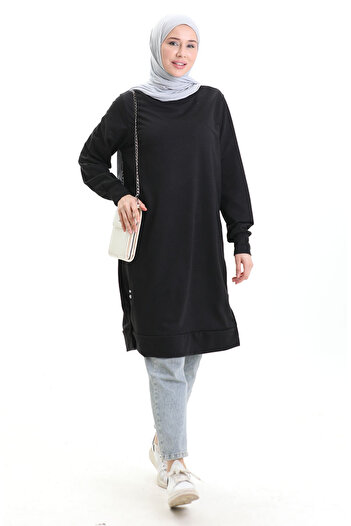 sefamerve Armalı Tunik 0012-16 Siyah
