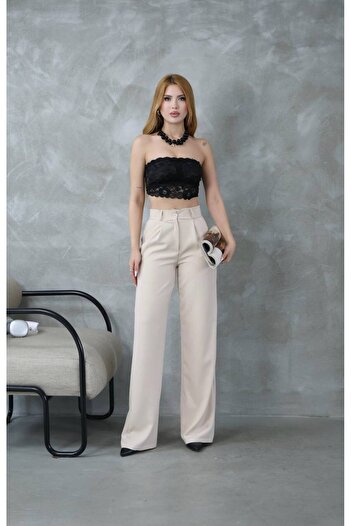 More Palazzo Pants with Cream Belt