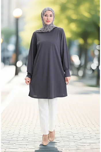 sefamerve Basic Tunic 1120-08 Anthracite
