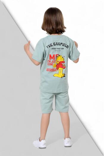 İFBA KİDS Garfield Back Printed Shorts Suit